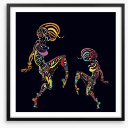 Dance of the warriors Framed Art Print 179362363