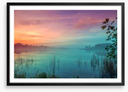 Lakeside dawn Framed Art Print 179908966