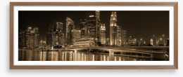 Singapore in sepia Framed Art Print 180019405
