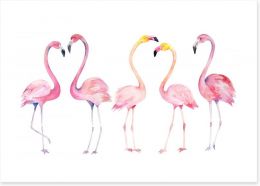 Fifth wheel flamingo Art Print 180091250