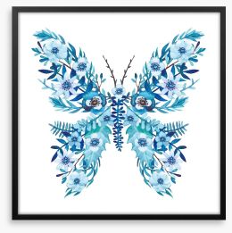 Butterfly bloom Framed Art Print 181410398