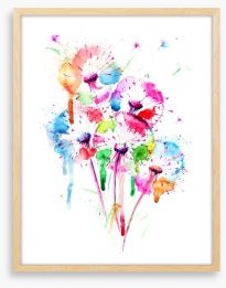 Dandelion splash Framed Art Print 181968067