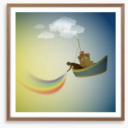The rainbow boy Framed Art Print 183641836