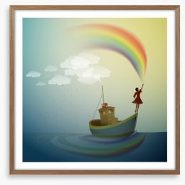 The rainbow girl Framed Art Print 183773806