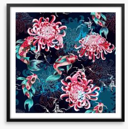 Sea anemone swim Framed Art Print 184428051