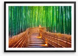 The bamboo bridge Framed Art Print 184540999