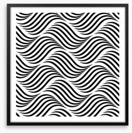 Mono waves Framed Art Print 185664635