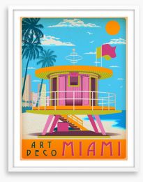 Miami beach deco Framed Art Print 187656019