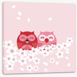 Pink owls Stretched Canvas 18787306