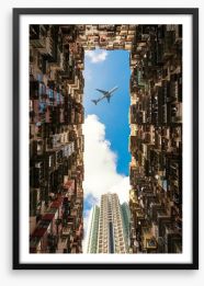 Kowloon sky Framed Art Print 191047757