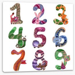 Alphabet and Numbers Stretched Canvas 191720387