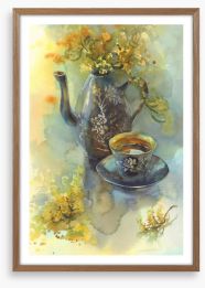 Mimosa tea Framed Art Print 193597653
