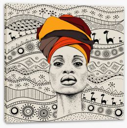 African Art Stretched Canvas 193742622
