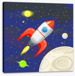Rockets and Robots Stretched Canvas 194883281