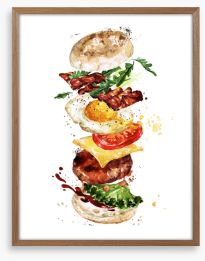 Burger stack Framed Art Print 195553433