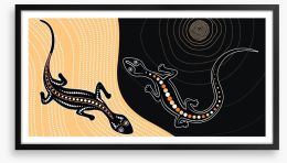 Two lizards Framed Art Print 198985457