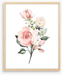 Posy roses 1 Framed Art Print 202605489