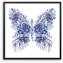 Blueberry butterfly Framed Art Print 202892087