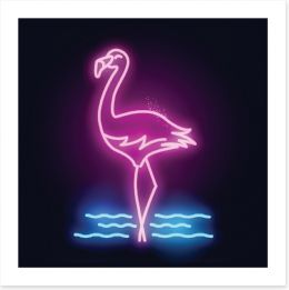 Neon flamingo