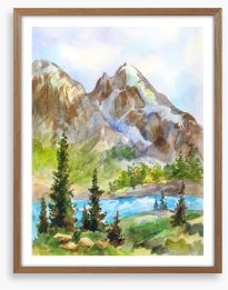 The mountain stream Framed Art Print 204078879