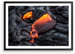 Searing lava Framed Art Print 205988847