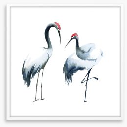 Egret egress Framed Art Print 206024868