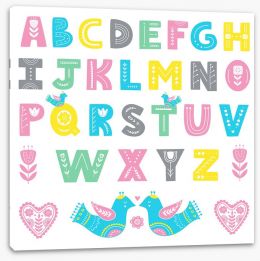 Alphabet and Numbers Stretched Canvas 207263003
