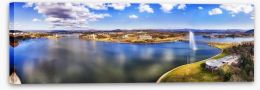 Lake Burley Griffin panorama Stretched Canvas 208746751