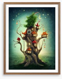Fairy tree house Framed Art Print 209305581