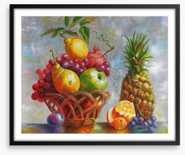 The fruit basket Framed Art Print 210280413