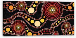 Aboriginal Art Stretched Canvas 210661351