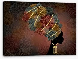African Art Stretched Canvas 210877086