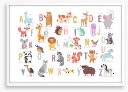 Alphabet and Numbers Framed Art Print 211593415