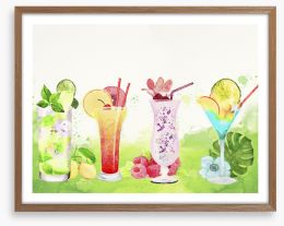 Summer cocktails Framed Art Print 211961464