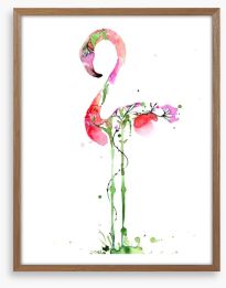 Flora flamingo Framed Art Print 212819747