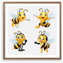 Band of bees Framed Art Print 213005469