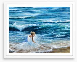 The sea and me Framed Art Print 214048759