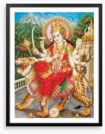 Maa Durga the warrior Framed Art Print 21484200