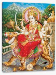 Maa Durga the warrior Stretched Canvas 21484200