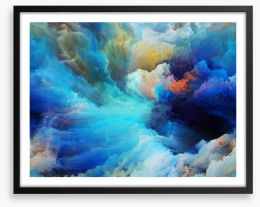 Celestial storm Framed Art Print 215437276