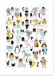 Alphabet and Numbers Art Print 215552226
