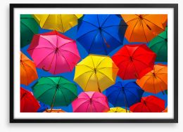 Umbrella sky Framed Art Print 215655512
