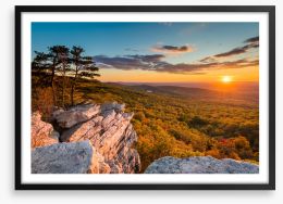 Appalachian sundown Framed Art Print 216587563