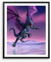 The crystal dragon Framed Art Print 216866753