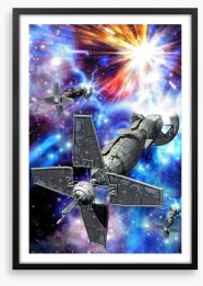 Supernova spacecraft Framed Art Print 21859310