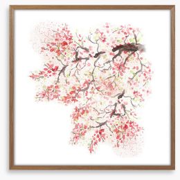 Spring sakura blossom Framed Art Print 220123284