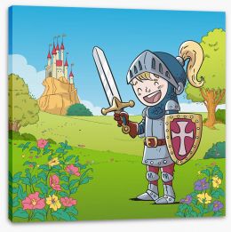 Knights and Dragons Stretched Canvas 220221390