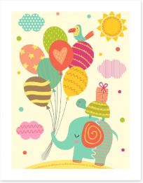 Elephants Art Print 222855035