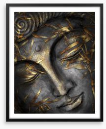 Gilded buddha Framed Art Print 223362350