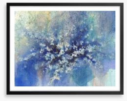 Bloom through the blue Framed Art Print 223512988